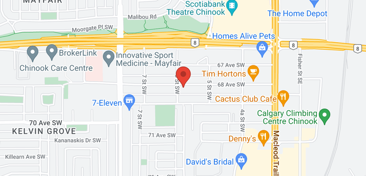 map of 735 68 Avenue SW